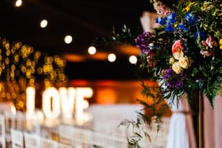 Image 16 of the wedding flowers for Beth & Kieran's wedding at Stock Farm