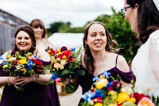 Image 8 of the wedding flowers for Beth & Kieran's wedding at Stock Farm