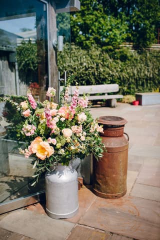 Image 13 of the wedding flowers for Ellie & Alex's wedding at Owen House Wedding Barn