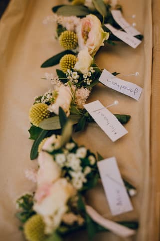 Image 2 of the wedding flowers for Ellie & Alex's wedding at Owen House Wedding Barn